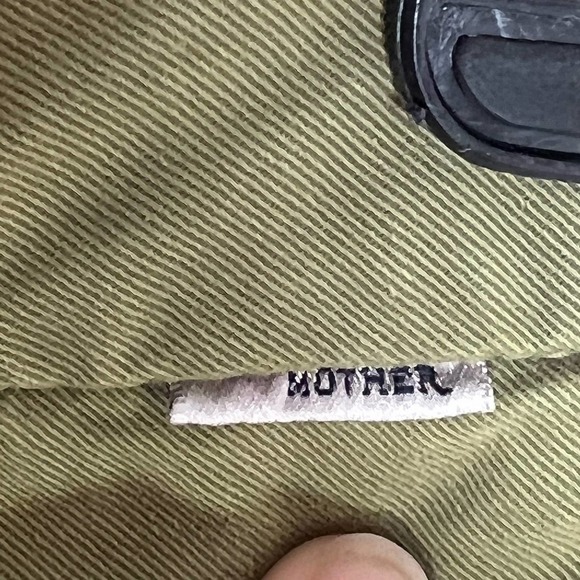 MOTHER DENIM Shaker Prep Fray Fatigue Cropped Pant Stripe Green / Red 24 - Picture 11 of 11